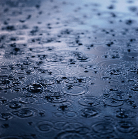 Raining on Puddle of Water --- Image by © Anthony Redpath/Corbis